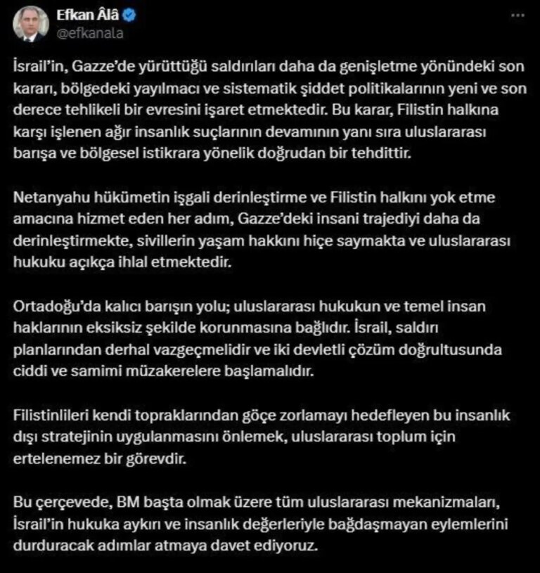 ak partiden israile uyari slVEwYvy