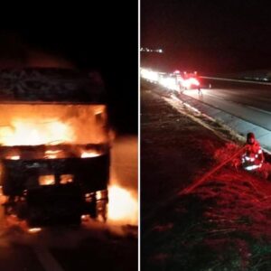 otoyolda yangin panigi tirda basladi otluk alana sicradi VSMrYel2