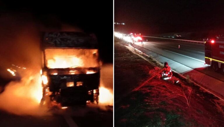 otoyolda yangin panigi tirda basladi otluk alana sicradi VSMrYel2