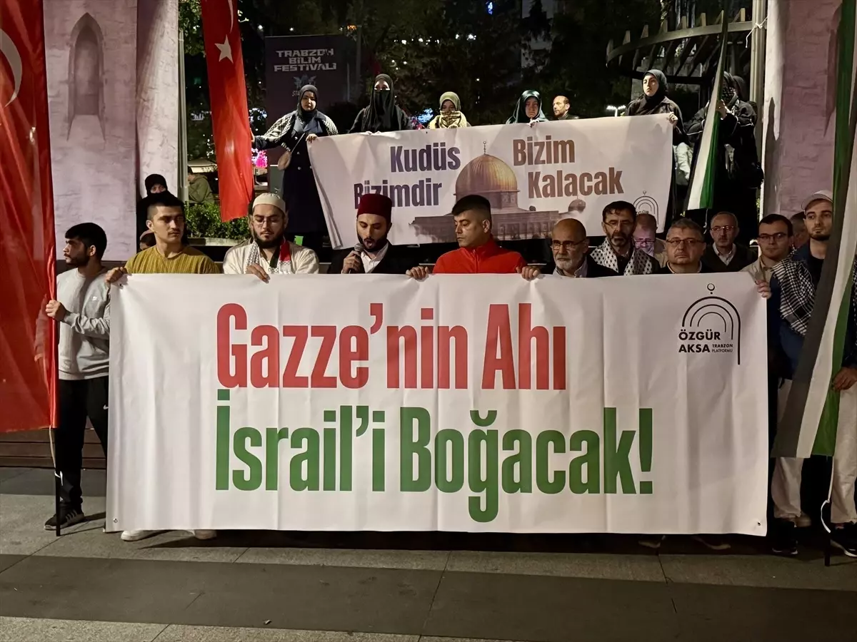 trabzonda israilin gazzeye saldirilari protesto edildi Lb48WmLu